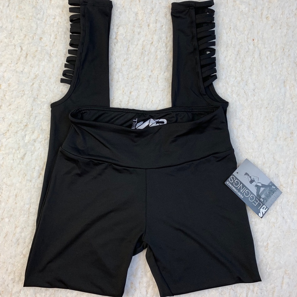 S2 Sportswear Black Leggings with Cutouts Small